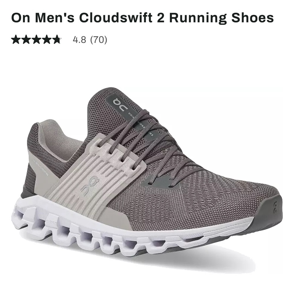 On Men's Cloudswift 2 Running Shoes - Slate